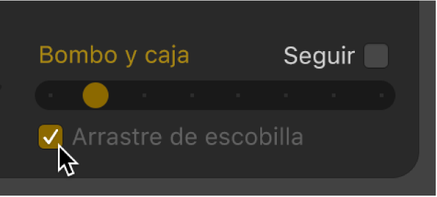 Ilustración. Casilla “Arrastra de escobilla”.
