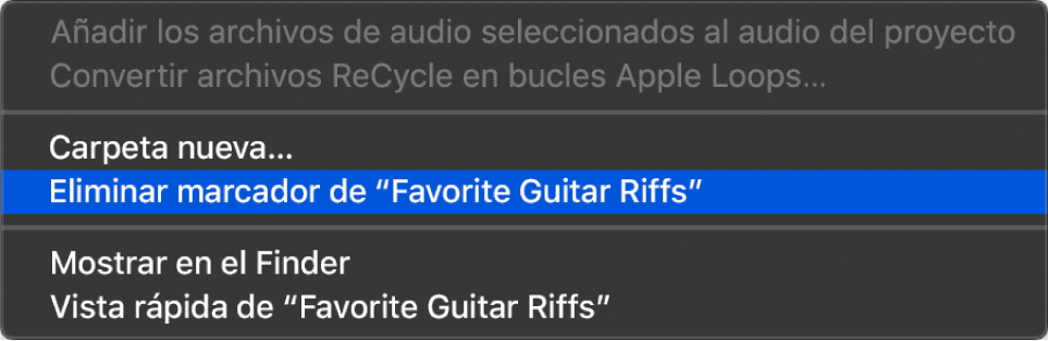 Ilustración. Eliminar un marcador.