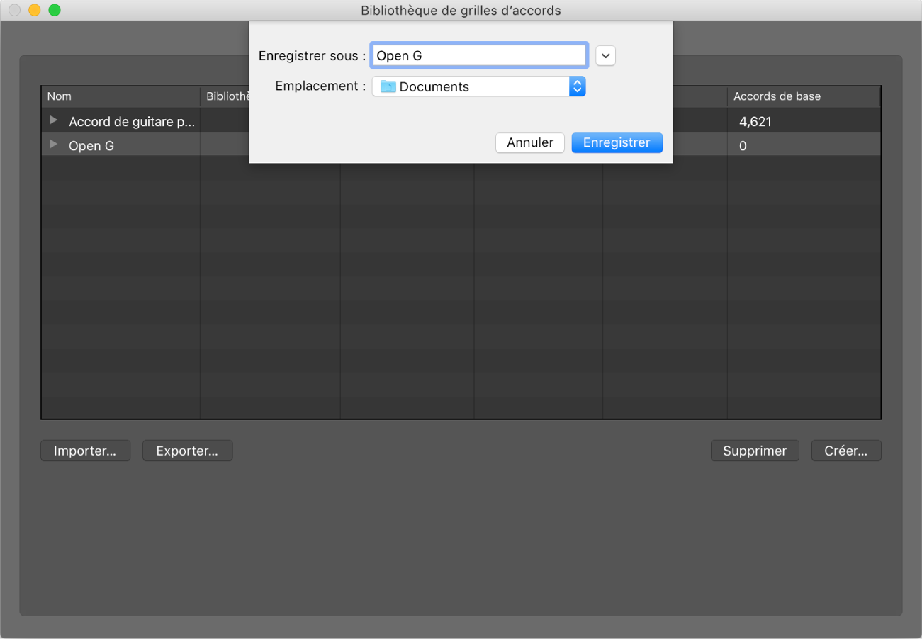 Figure. Zone de dialogue d’exportation de bibliothèque