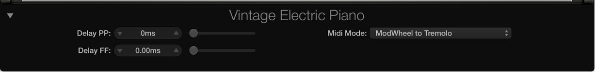 図。Vintage Electric Pianoの拡張パラメータ。