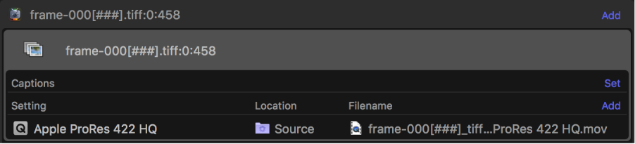 批处理区域中的图像序列作业