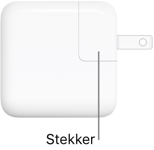 De USB-C-lichtnetadapter van 30 W.