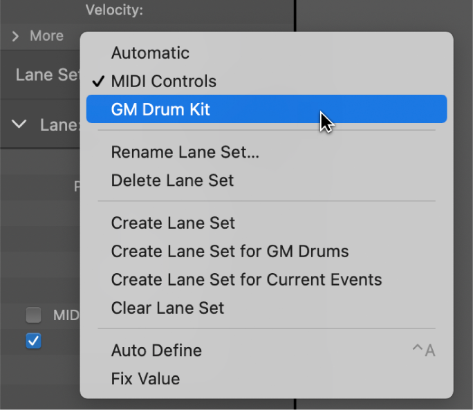 Ilustración. Se está señalando el nombre del conjunto de líneas en el menú desplegable.