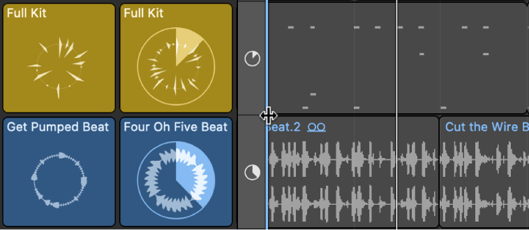 Figure. Modification de la largeur de la grille des Live Loops.