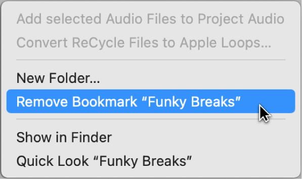 Figure. Suppression d’un signet.
