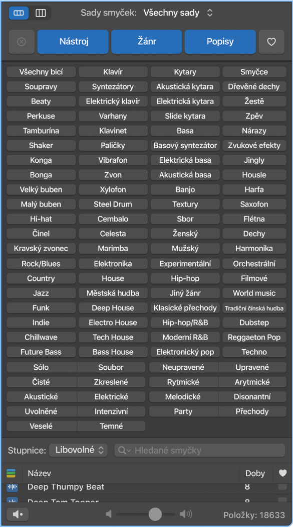 Prohlížeč smyček.