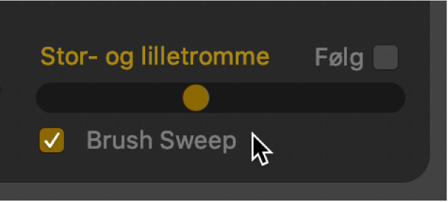 Afkrydsningsfeltet Brush Sweep.
