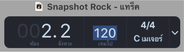 LCD ในแถบควบคุม การแก้ไขเทมโป
