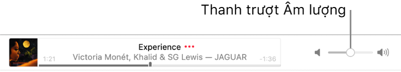 Thanh trượt âm lượng.
