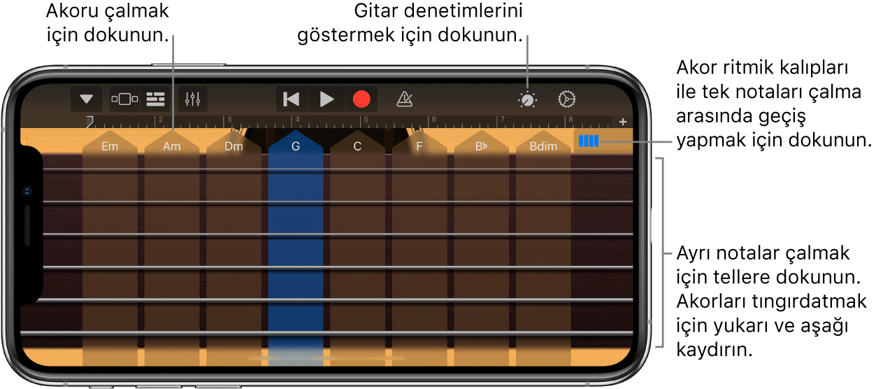 Gitar Dokunmatik Müzik Aleti