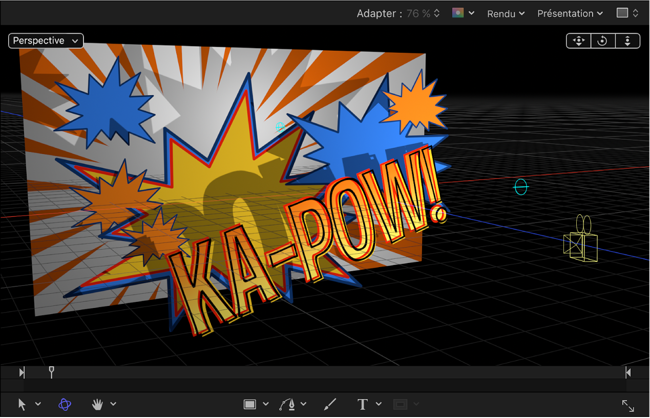 Projet 3D dans le canevas