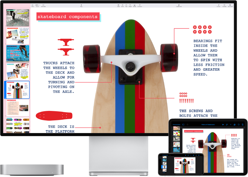 Mac mini naast diverse apparaten met toegang tot hetzelfde iCloud-materiaal.