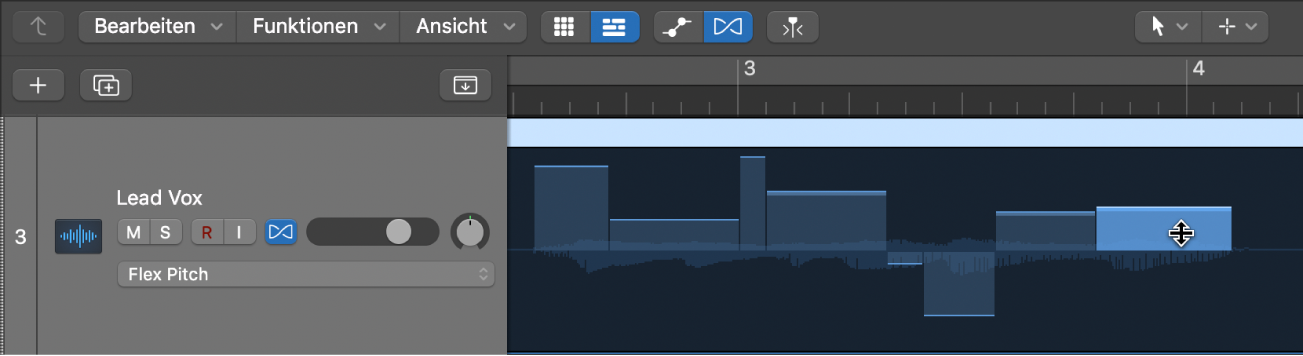 Abbildung. Flex Pitch im Bereich „Spuren“