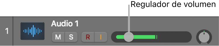 Ilustración. Regulador de volumen de una pista.
