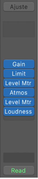 Ilustración. Módulos de canal maestro recomendados para una mezcla de Dolby Atmos.