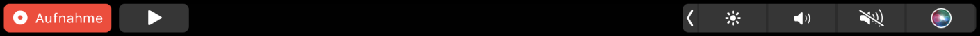 Die TV Touch Bar mit einer Taste für Wiedergabe/Pause und der ausgewählten Aufnahmetaste.