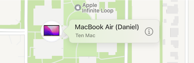 Informacje dotyczące MacBooka Pro danej osoby.