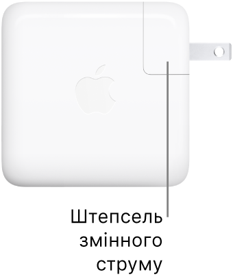 Блок живлення USB-C 67 Вт або 96 Вт.