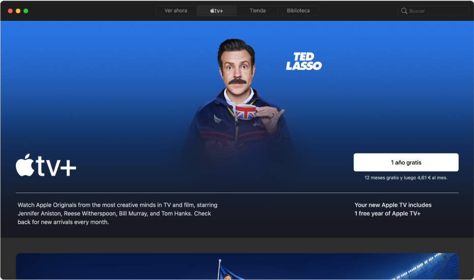 Pantalla con Apple TV+