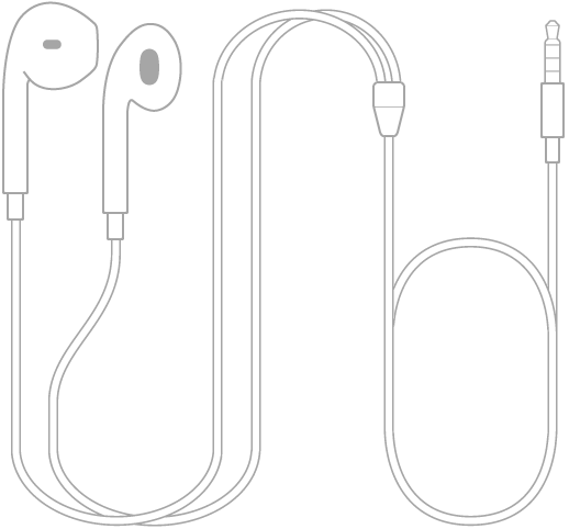 Los EarPods incluidos con el iPod touch.