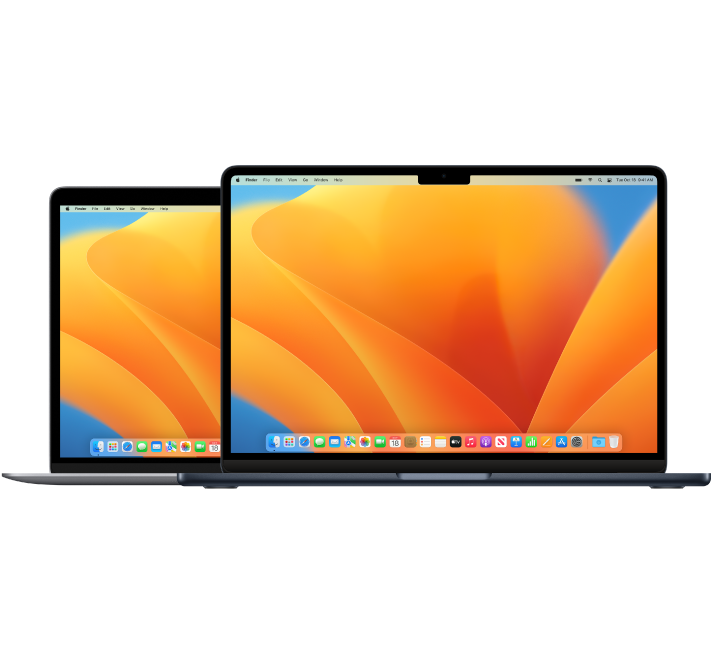 Поглед отпред на MacBook Air.