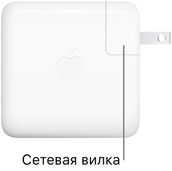 Адаптер питания USB-C мощностью 67 Вт или 96 Вт.