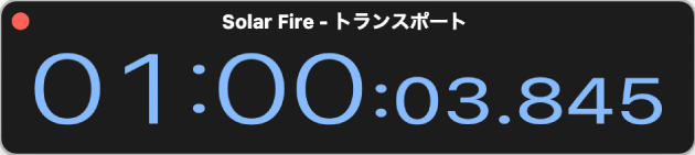 図。タイムディスプレイの拡大表示。