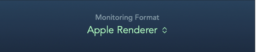 図。空間オーディオモニタリングのウインドウ。