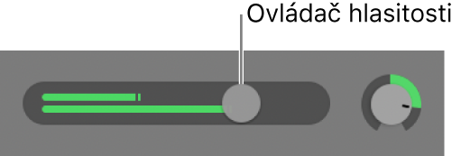 Hlavička stopy znázorňujúca posuvník Hlasitosť.