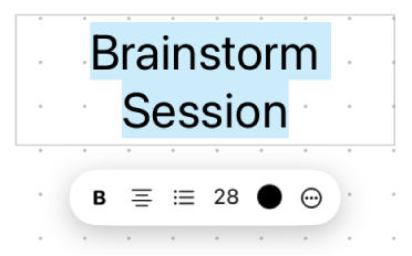 Văn bản được chọn với các công cụ định dạng.