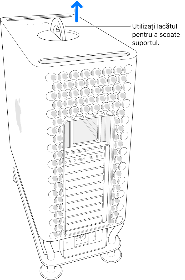 Lacătul este rotit și orientat în sus; se scoate carcasa.