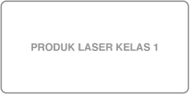 Bacaan label "Produk laser kelas 1."