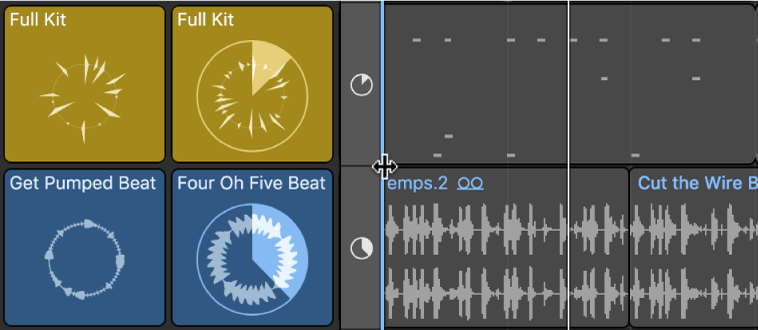 Figure. Modification de la largeur de la grille des Live Loops.