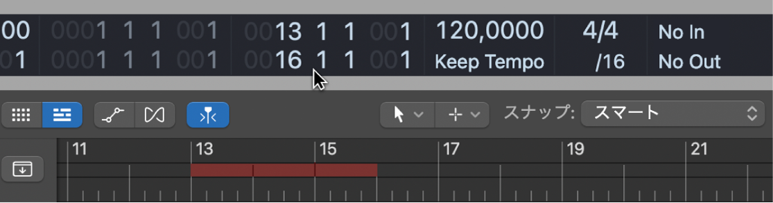 図。LCDのオートパンチロケータフィールド。