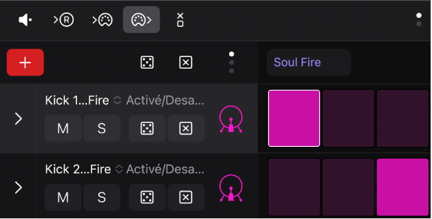 Figure. Bouton de mode « Apprendre (Ajouter) ».