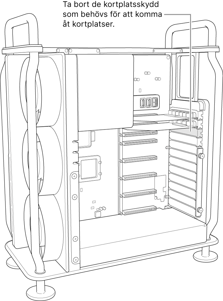 Ett kortplatsskydd tas bort.