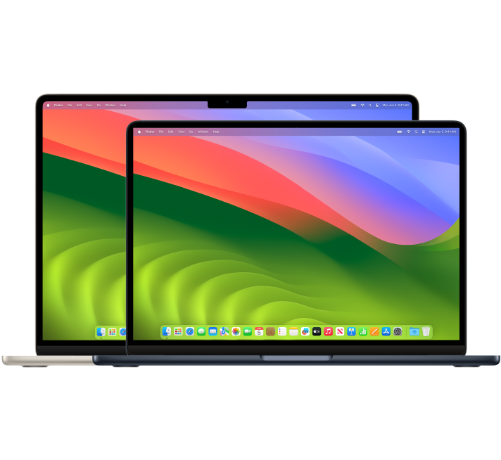 Vista frontale di MacBook Air.