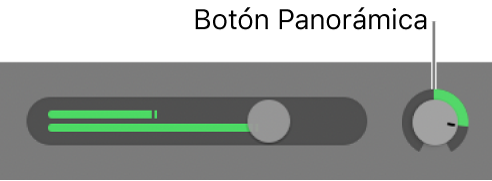 Cabecera de pista con el botón de panorámica.