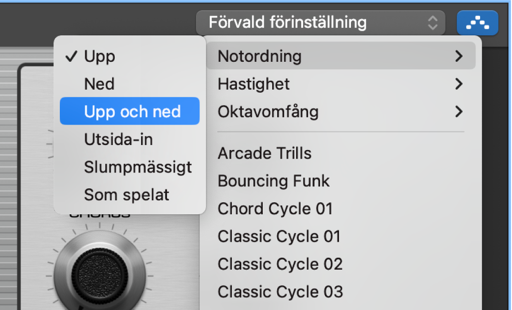 Smart Controls – arpeggiator.