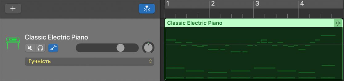 Відображення ввімкнутої автоматизації в області доріжок.