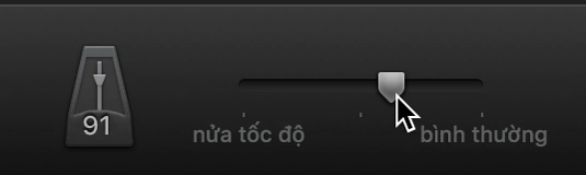 Thanh trượt Tốc độ.