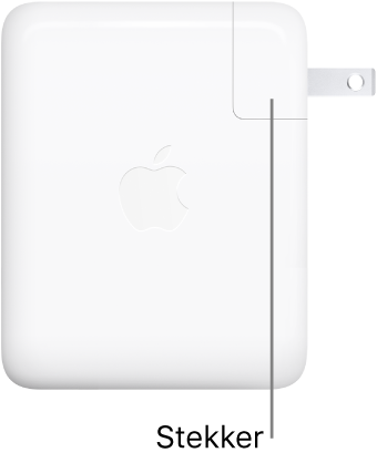 De USB-C-lichtnetadapter van 140 W.