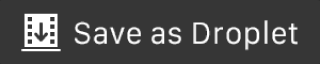 Droplet으로 저장 Touch Bar 버튼