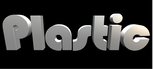 Texte 3D dans le visualiseur avec la substance Plastique appliquée