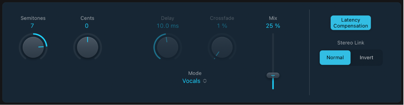 Abbildung. Fenster „Pitch Shifter“