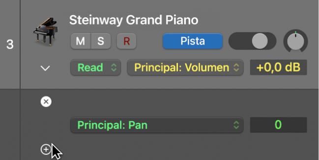Ilustración. Se está señalando el botón Más de una línea de automatización.