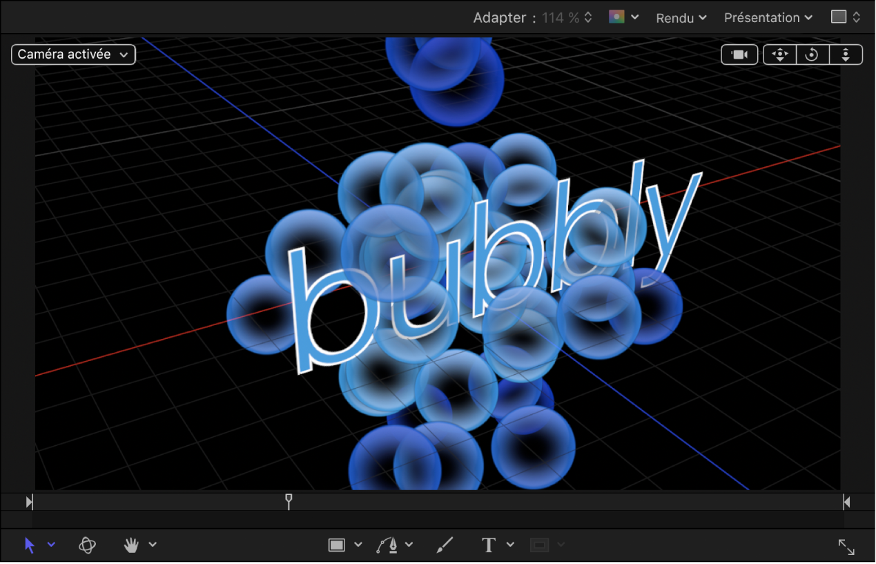 Canevas affichant des particules 3D
