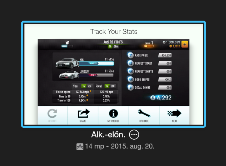 Appelőnézet projektje Projektek nézetben