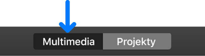 Przycisk multimediów na pasku narzędzi