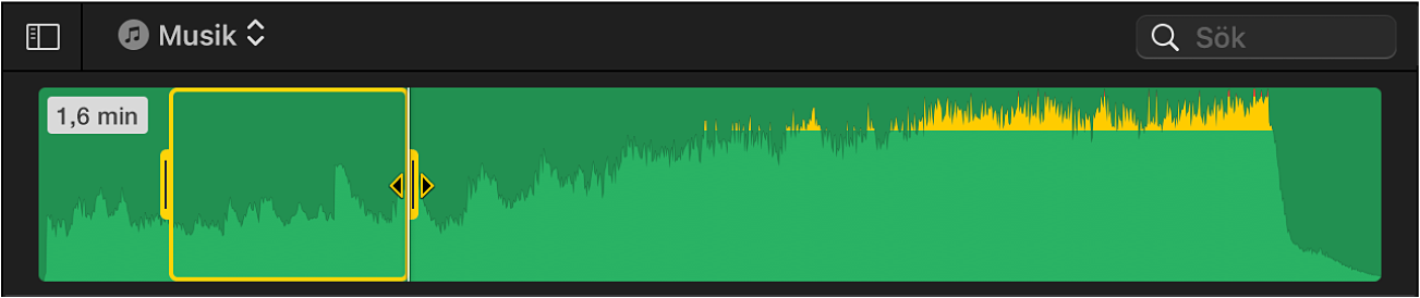 Markerat intervall i ljudklipp